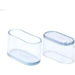 Capuchons ovales en pvc transparent - lot de 8 pour pieds de chaise et de table (20 x 40 mm)