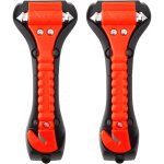 Car safety hammer set of 2 emergency escape tool auto car window glass hammer breaker and seat belt cutter ...