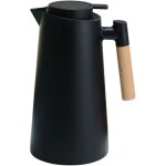 Carafe  caf isotherme 1 l  double paroi, cafetire sous vide, carafe isotherme avec poigne en bois, ...