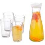 Carafe a eau avec ensemble en verre