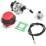 Carburateur, filtre � air et c�ble d'acc�l�rateur pour moteur 2 temps de mini - moto / quad 49 cm3