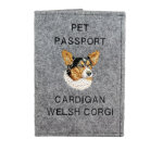 Cardigan welsh corgi - prot�ge passeport pour chien, prot�ge document, cadeau voyage art - dog