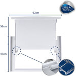 Care + protect - kit de superposition universel pour lave - linge (profondeur 47 a 62 cm) - 35602563