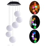 Carillons oliens solaires pour jardin boule lumineuse changeant de couleur dcoration extrieure puzzle ...