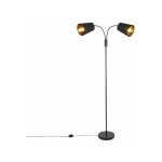 Carmen - lampe sur pied bras articul� - 2 lumi�re - h 160 cm - noir - moderne - �clairage int�rieur - ...