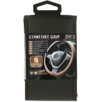 Couvre volant micro - perfore comfort grip s 35 - 36 cm - noir supiqures rouges