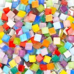 Carreaux de mosa�que 500 g (1 x 1 cm, environ 550 pi�ces). pierres de mosa�que pour loisirs cr�atifs, ...