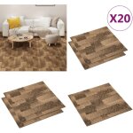 Carreaux de tapis de sol 20 pcs 5 m� marron - carrelages sols - carrelage int�rieur - tapisserie murale ...