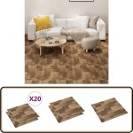 Carreaux de tapis de sol 20 pcs 5 m� marron - carrelages sols - carrelage int�rieur - tapisserie murale ...