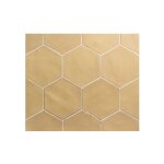 Carrelage gr�s c�rame effet argile atlas hexa hexagone 16x14 cm jaune - - bo�te de 0. 33 m2