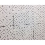 Carrelage grs crame effet carreau de ciment alhambra gris 25x25cm 25x25 cm gris clair - mat - bote ...