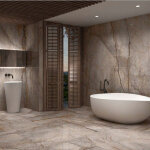 Carrelage gr�s c�rame effet marbre 280x120cm greige ? finition naturelle ? pour int�rieur et ext�rieur ...