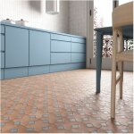 Carrelage gr�s c�rame effet rustique al andalus cabochon blue grass - brillant / poli - bo�te de 0. 13 ...