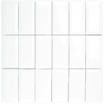 Carrelage mur ceramic connection white brillante 7, 5x15 cm