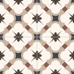 Carrelage sol en gr�s c�rame effet carreaux de ciment vintage beige 33, 15x33, 15 cm ? surface mate ? ...