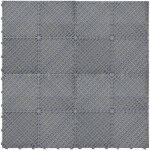 Carrelage de sol ventile modulaire imbriqu & bordures 120 gris garage unique double tapis de sol showroom ...