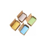 Cartes vierges, papier d'tiquettes kraft color, cartes mmoire cadeau doodle avec texte de bricolage, ...