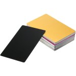 Cartes de visite multicolores en aluminium, gravure laser vierge, tiquettes mtalliques, matriaux pour ...