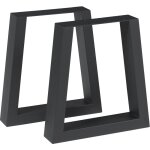 [en. casa] - lot de 2 pieds de table marstal acier 42 x 40 cm noir