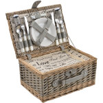 Panier de pique - nique pour 4 personnes gris [casa. pro]