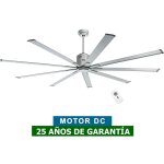 Casafan - ventilateur de plafond dc big smooth eco titane 224 cm