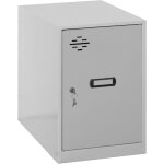 Casier vestiaire metallique petit, 475x400x500 mm, armoire metallique petit, comprend la cl�, gris - ...