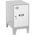 Casier vestiaire metallique petit, 575x400x500 mm, armoire metallique petit, comprend la cl�, gris / ...