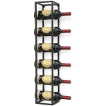 Dandibo - casier � vin pour 6 bouteilles / porte - serviettes m�tallique mural 80 cm noir 96238 / 96243 ...