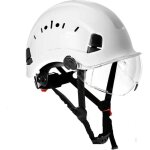 Casque de chantier anti - crasement avec lunettes, casque de protection de construction abs pour chantiers ...
