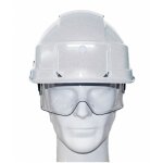 Auboueix - casque de chantier iris 2 avec porte - badge blanc 0271pbc