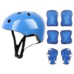Rapanda - casques, ensemble d'quipement de protection pour le patinage - casque bleu + quipement de ...