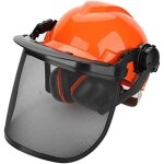 Casque forestier de s�curit� pour les travaux de type forestier avec protections auditives et visi�re ...