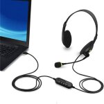 Casque d'ordinateur usb casque de centre d'appel avec micro casque d'affaires filaire antibruit pour ...