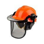 Casque de scurit forestier avec mentonnire. casque de travail en397 rflchissant, ventil et lger ...