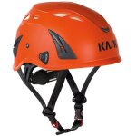 Casque de s�curit� orange pour travaux forestiers kask en397 r�glable