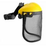 Casque de s�curit� visi�re maille professionnel , travaux forestiers casque acier r�glable masque complet ...