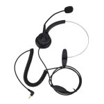 Casque t�l�phonique sans fil avec r�duction de bruit ajustable - compatible 2. 5mm pour centre d'appels ...