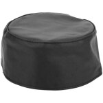 Casquette homme en cuir de ch�vre pour pri�re musulmane - accessoire �l�gant noir