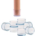 Casquettes en silicone pour chaises et meubles - 16 pi�ces - pieds patins ronds pour jambes en bois, ...