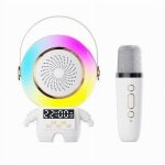 Cassa speaker wireless bluetooth portatile con microfono karaoke sveglia rgb