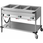 Casselin - chariot bain - marie à eau 3 bacs gn 1 / 1 Casselin - chariot bain - marie à eau 3 bacs gn 1 / 1