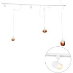 Cavalux jeana - systme sur rail spot luminaire plafond, plafonnier compatible pour led - 3 lumire - ...