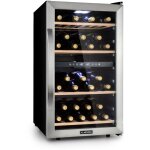 Klarstein - cave  vin 12 bouteilles, cave de service avec tagres en bois amovibles, porte en verre, ...