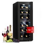 Klarstein - cave a vin, rfrigrateur  vin avec porte en verre, cave  vin de vieillissement, double ...