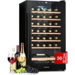 Klarstein - cave a vin, rfrigrateur  vin sur pieds avec porte en verre, cave  vin de vieillissement, ...