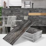 Ccykxa 16 pi�ces adh�sive d�corative � carreaux, vintage stickers carrelage autocollant carreau grain ...