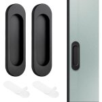 Ccykxa 2 pi�ces poign�e de porte coulissante auto - adh�sive ovale 10 cm ? id�ale pour baies vitr�es ...
