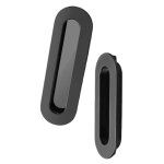Ccykxa - lot de 2 poignes - noir pour porte coulissante encastrables poignes pour tiroirs armoires ...