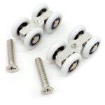 Ccykxa - lot de 2 roulettes pour porte coulissante de douche en verre avec vis (2pcs)