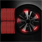 Ccykxa 20 pi�ces autocollant r�fl�chissant de jante roue, autocollant imperm�ables pneu voiture, nuit ...